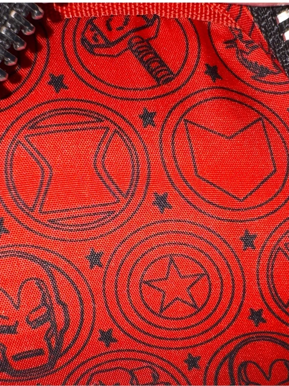 Loungefly Marvel Avengers Tattoo Floral Black Red Mini Backpack
